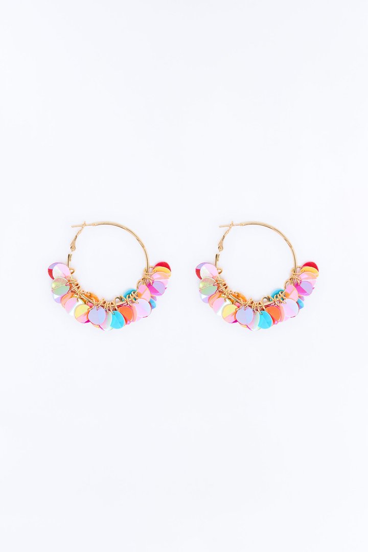 Making A Splash Hoop Earrings - Multi Color