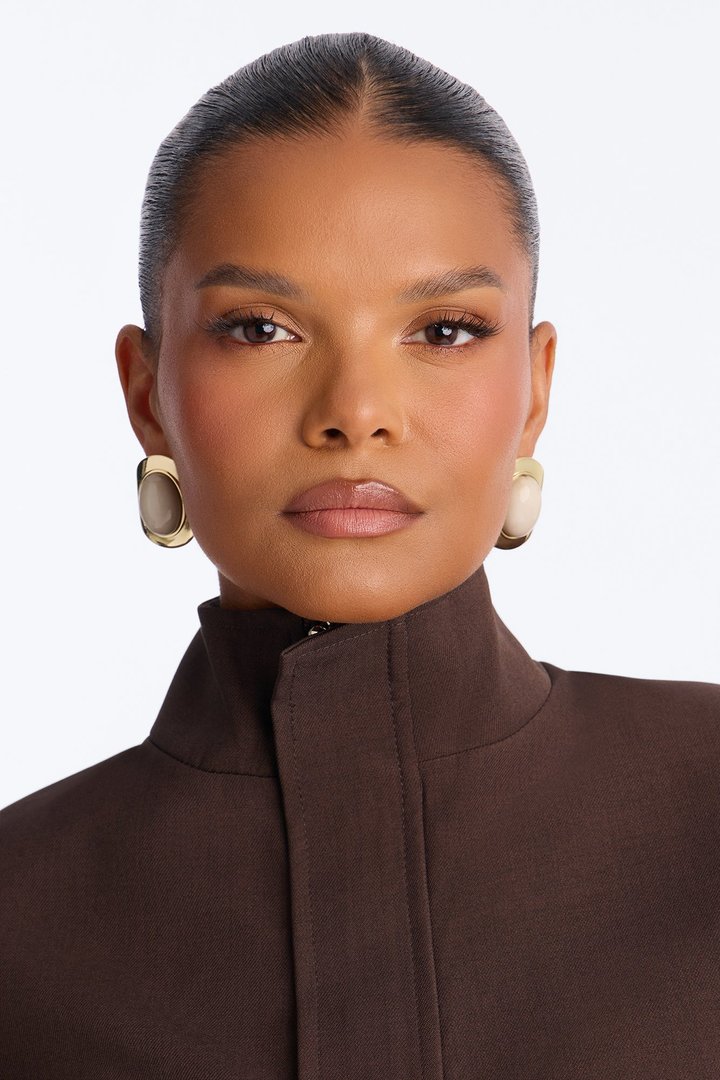 Redefine Yourself Drop Earrings - Taupe/combo