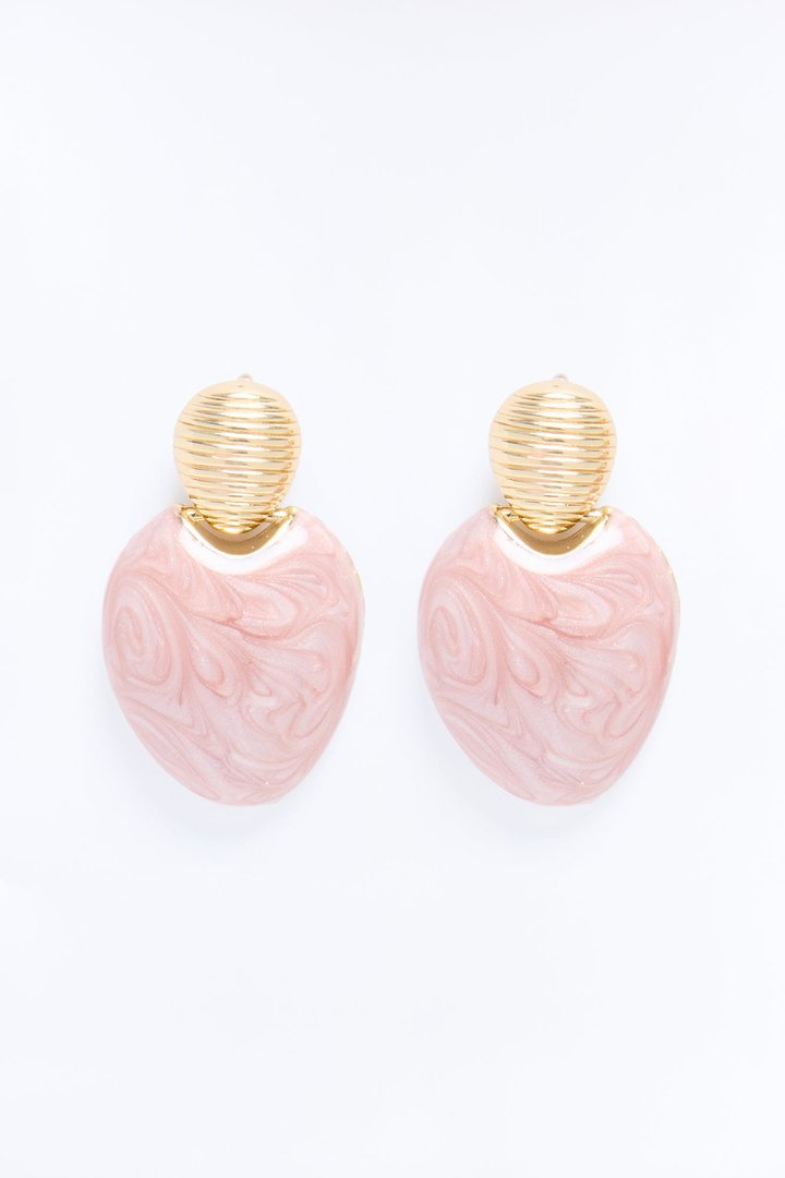 Sugar Rose Drop Earrings - Pink