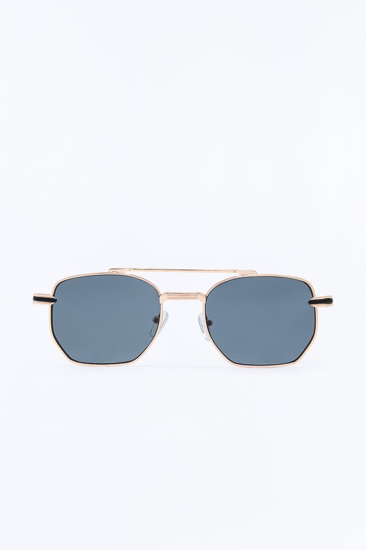 Lights Out Aviator Sunglasses - Black/Smoke