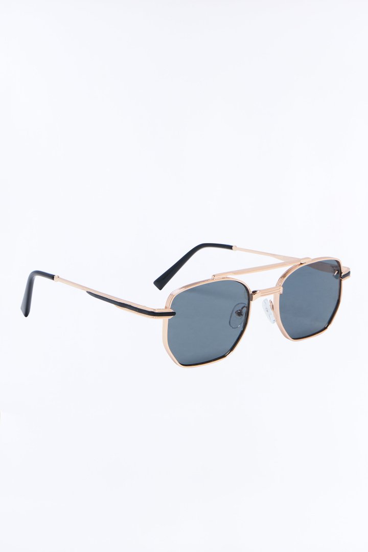 Lights Out Aviator Sunglasses - Black/Smoke