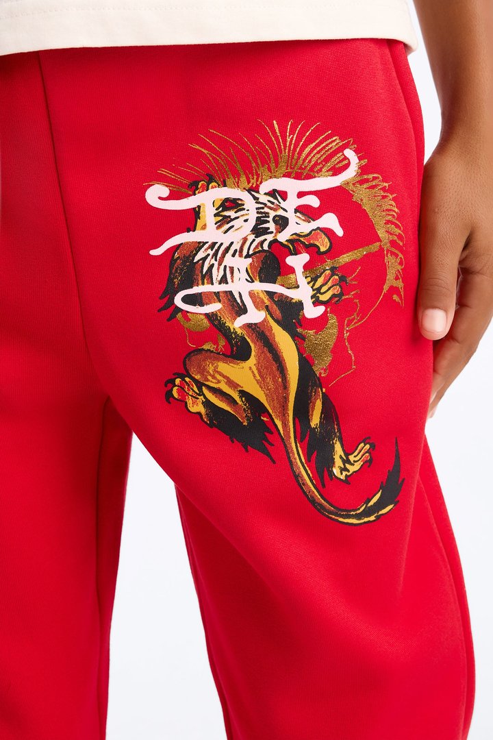 Mini Ed Hardy Fearless Jogger Pants - Red