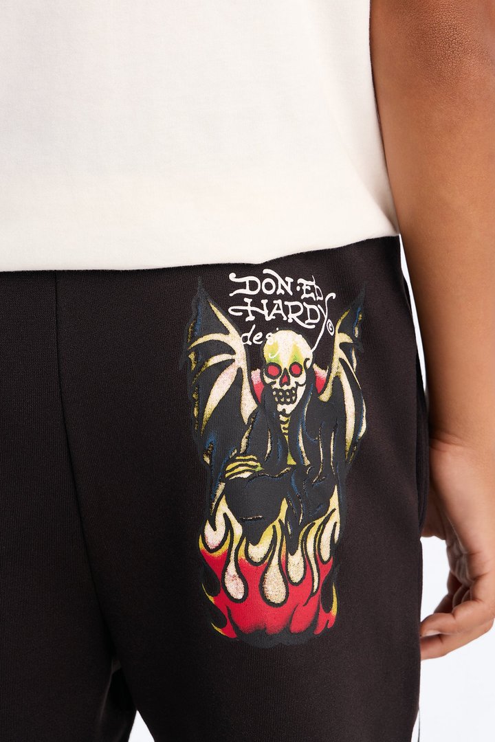 Mini Ed Hardy Chaos Ensues Jogger Pants - Black