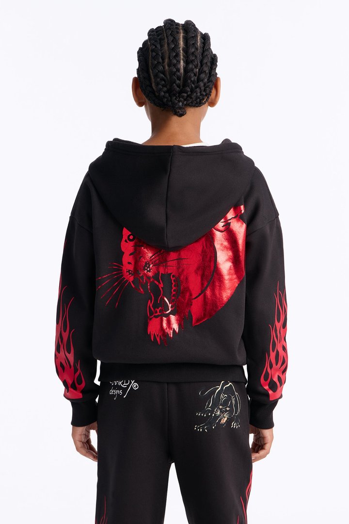 Mini Ed Hardy Flame Unbroken Hoodie - Black