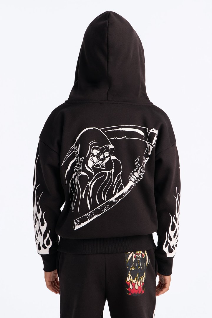 Mini Ed Hardy Chaos Ensues Hoodie - Black