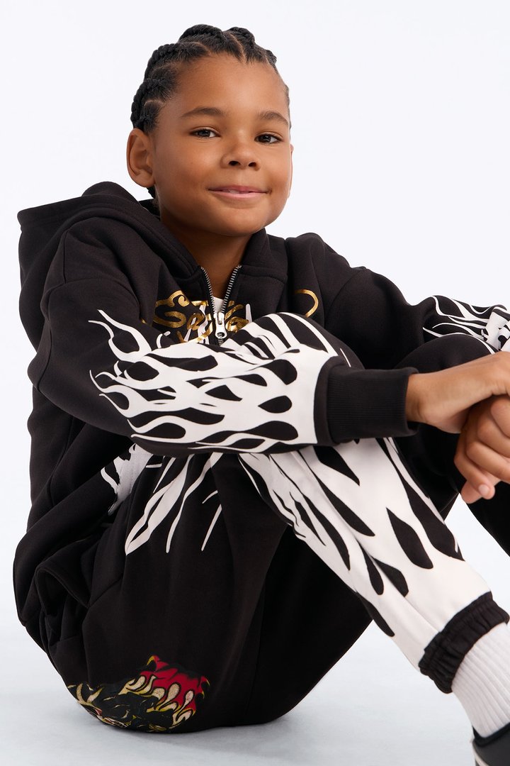 Mini Ed Hardy Chaos Ensues Hoodie - Black