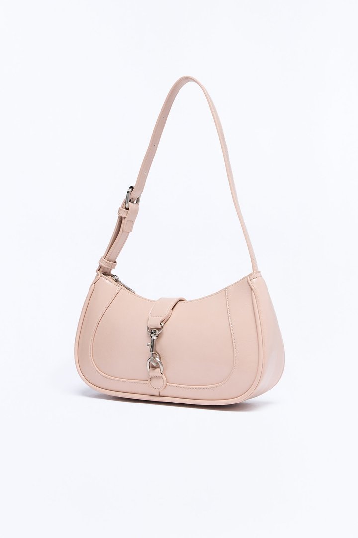 Another Good Day Faux Leather Shoulder Handbag - Nude