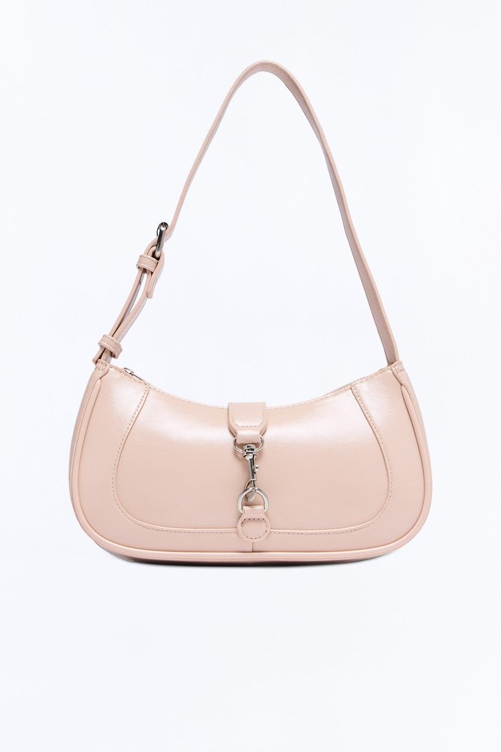 Another Good Day Faux Leather Shoulder Handbag - Nude