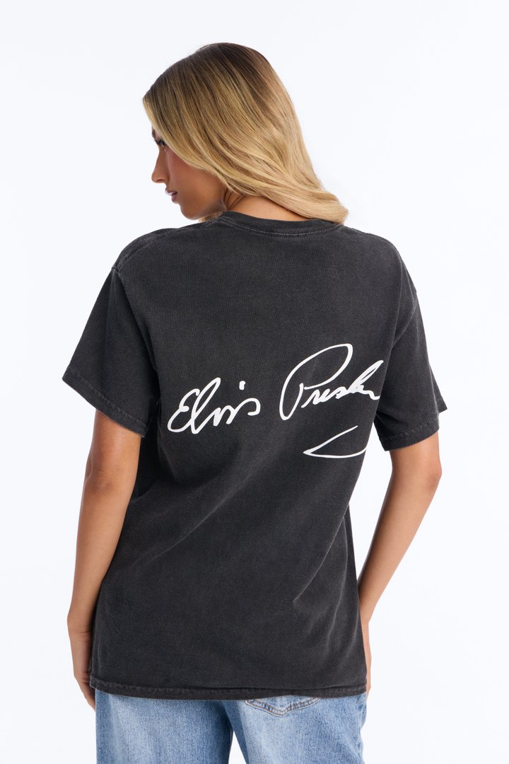 Elvis Presley Spotlight Washed Tee - Black