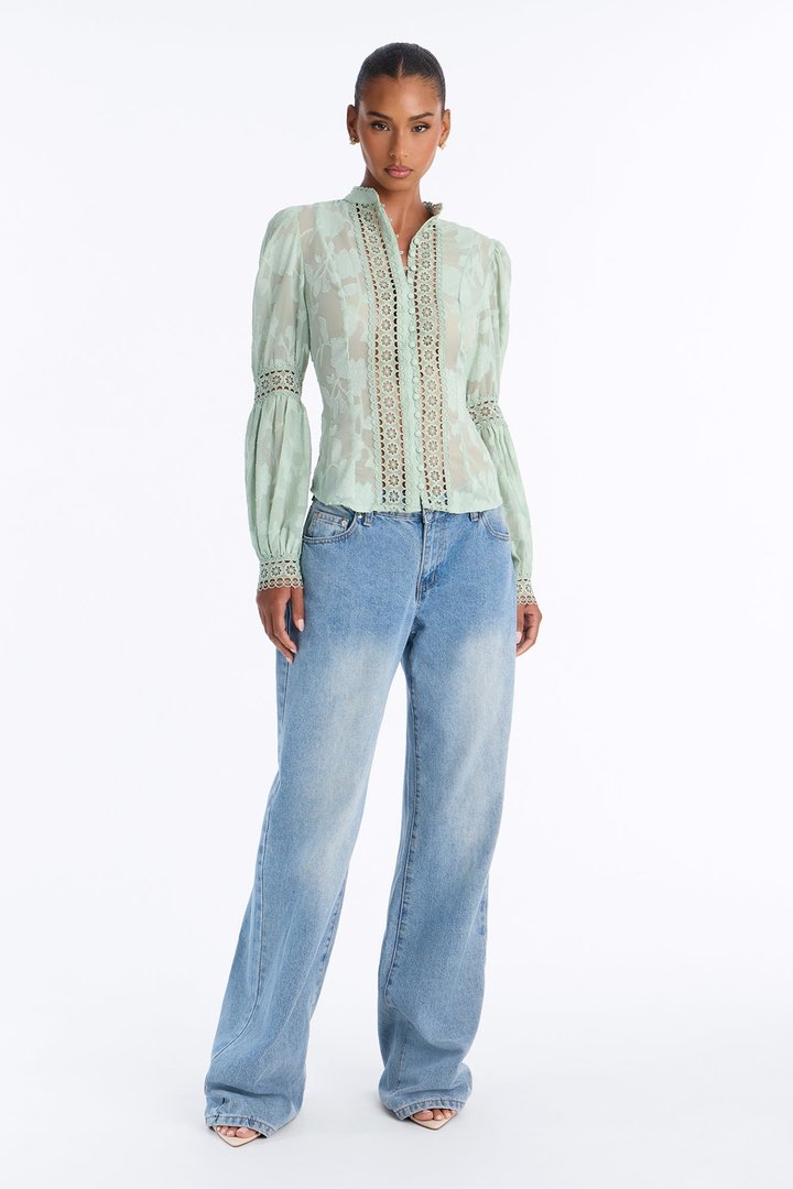 Staying Loyal Blouse - Sage