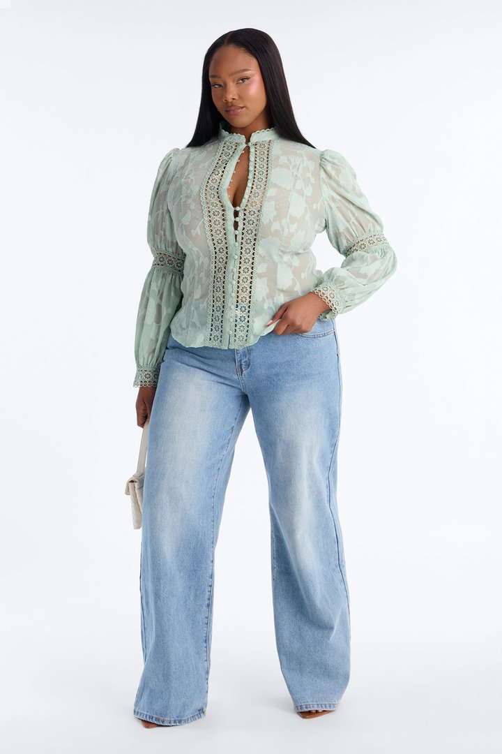 Staying Loyal Blouse - Sage
