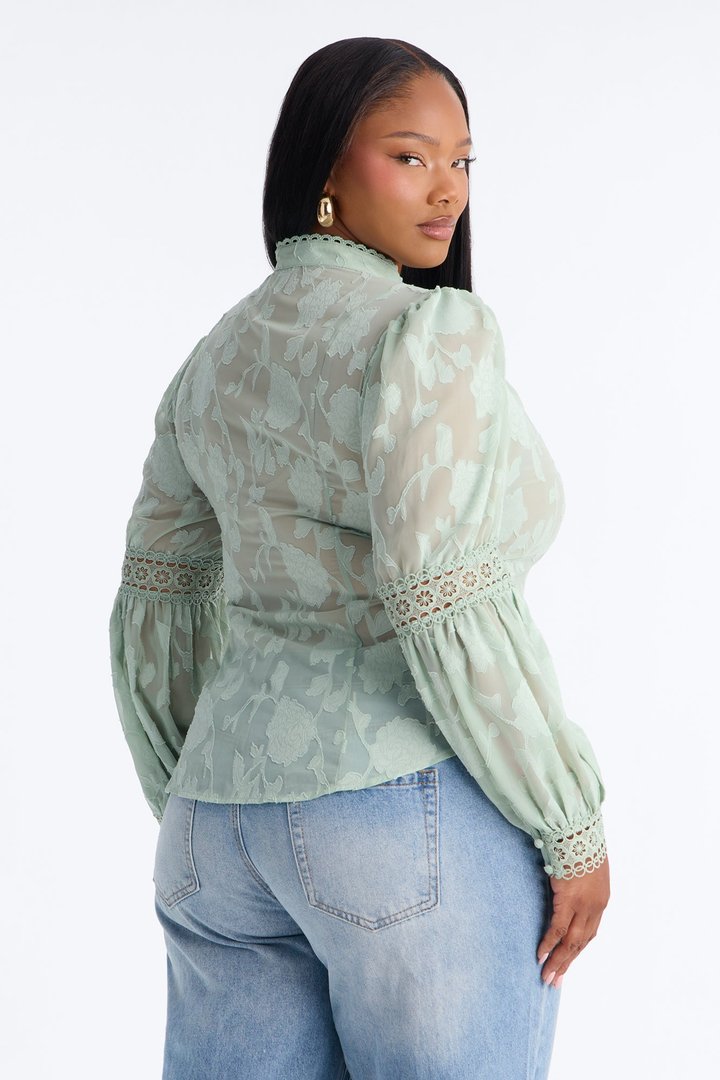 Staying Loyal Blouse - Sage