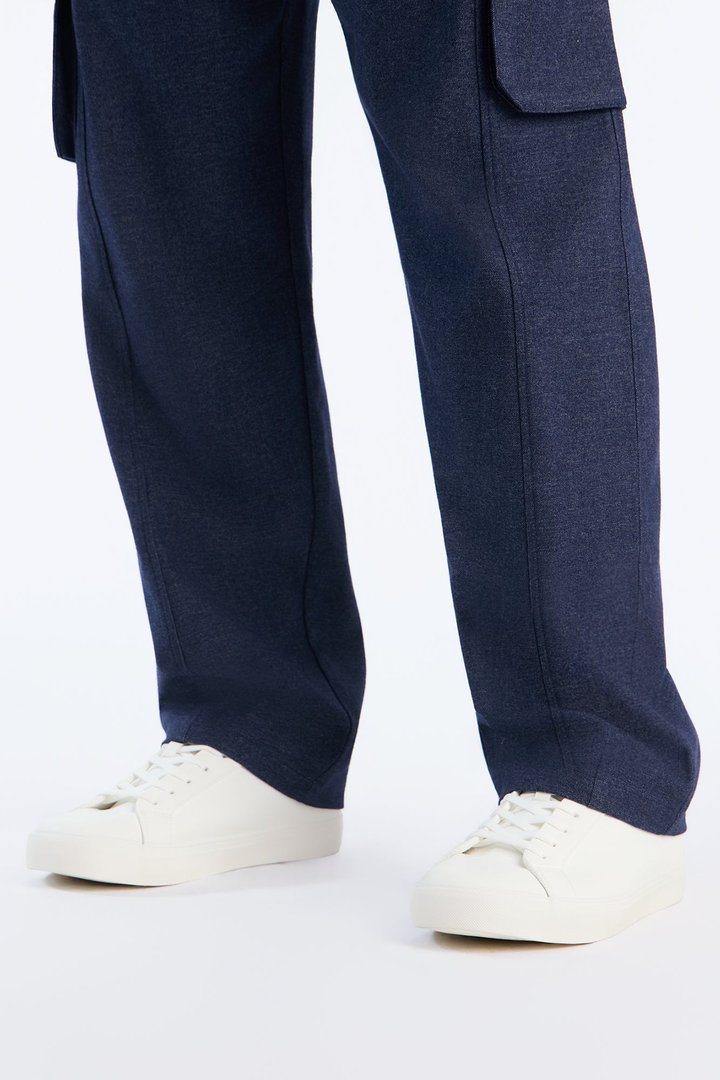 Minimal Faux Leather Low Top Sneaker - White