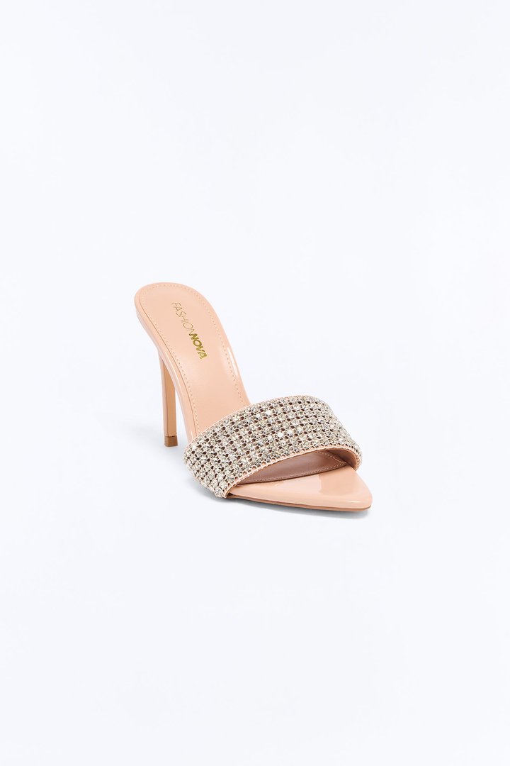 All About Me Rhinestone Stiletto Heels - Nude