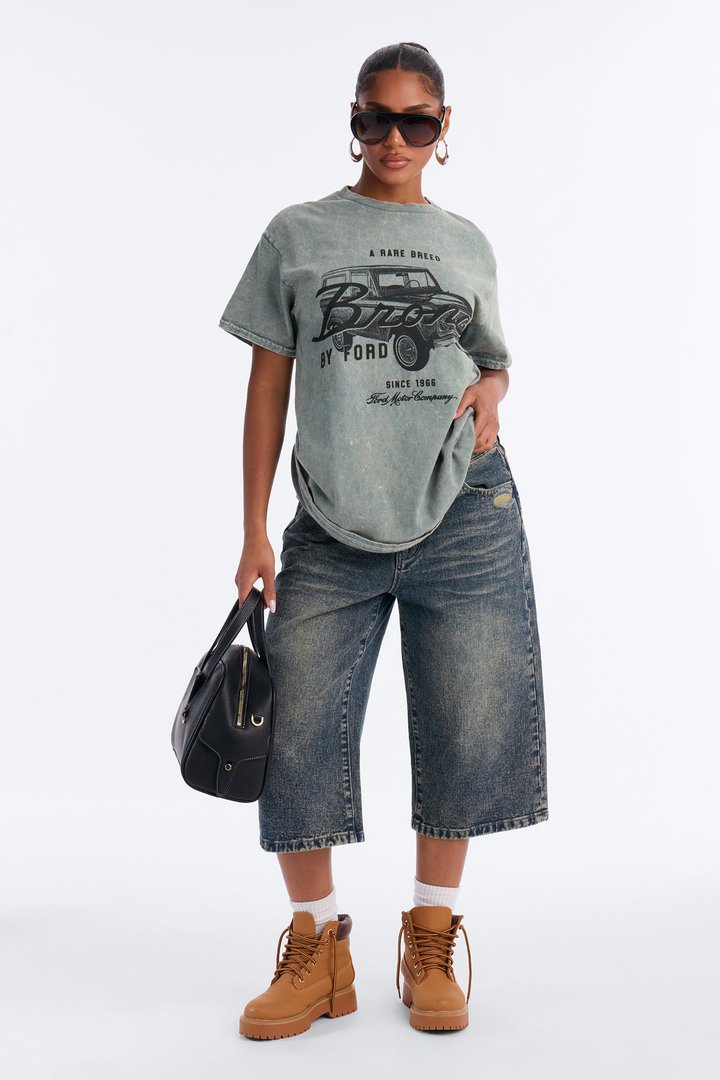 Ford Bronco Vintage Logo Tee - Dark Grey