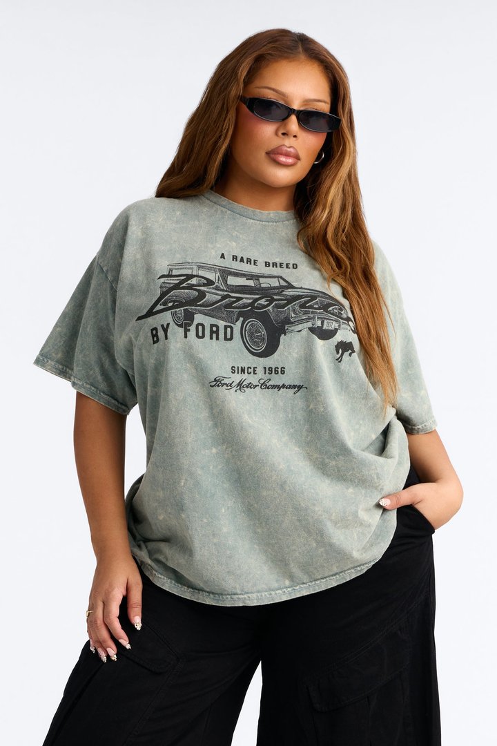 Ford Bronco Vintage Logo Tee - Dark Grey