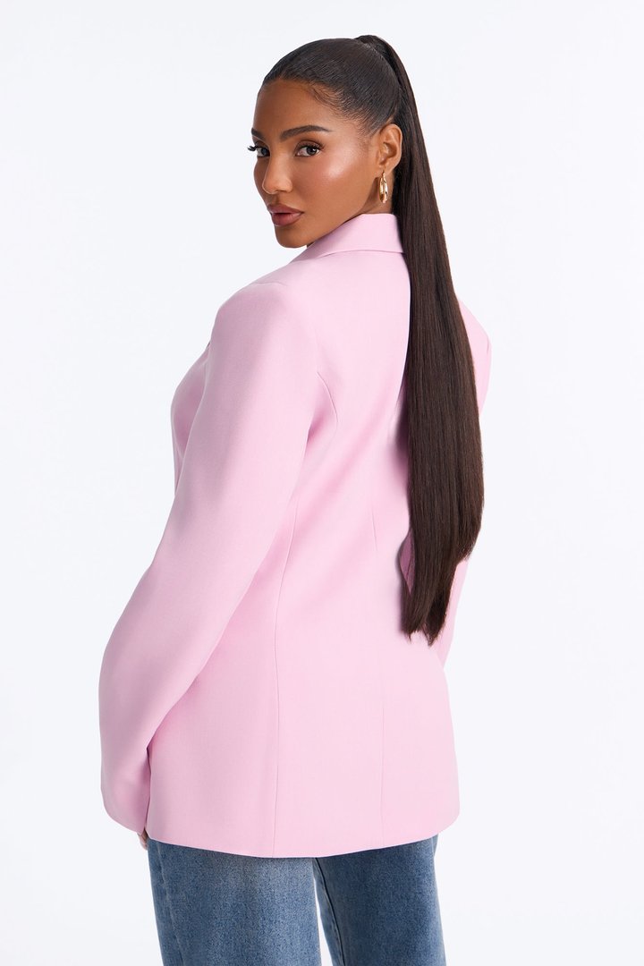 Hailey Hourglass Fitted Blazer - LightPink