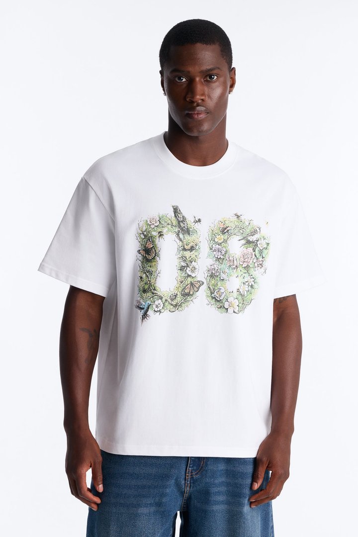 Garden 08 Extra Heavyweight Oversized Short Sleeve Tee - White