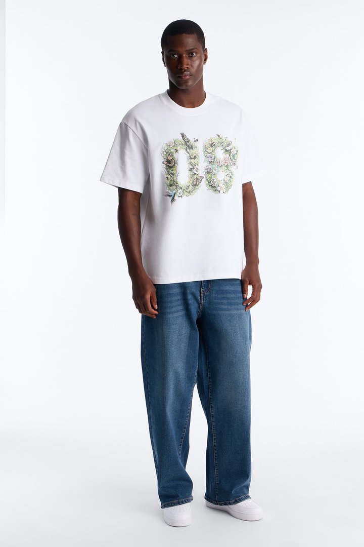 Garden 08 Extra Heavyweight Oversized Short Sleeve Tee - White