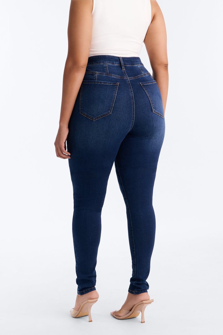 Tall Kiley Control Curvy Stretch Skinny Jeans - Dark Wash