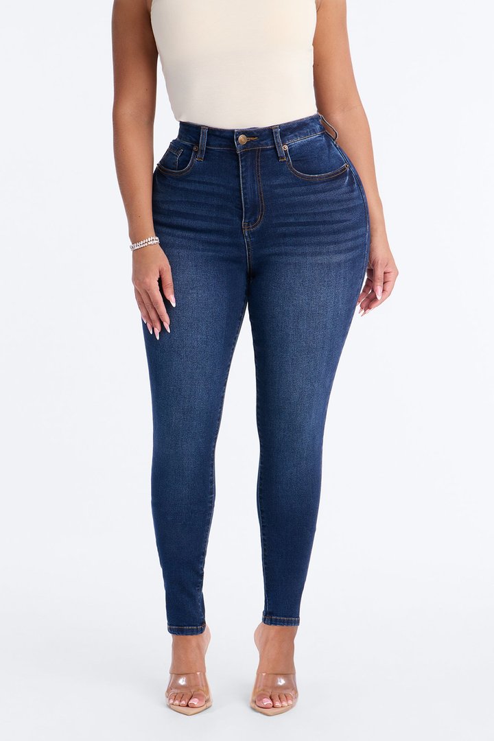 Tall Kiley Control Curvy Stretch Skinny Jeans - Dark Wash