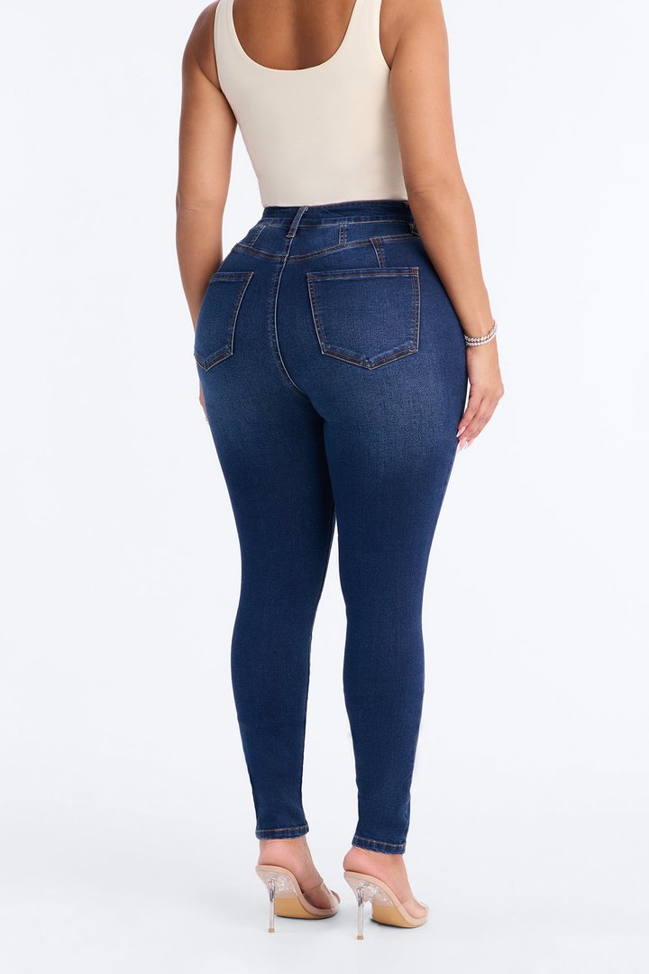 Tall Kiley Control Curvy Stretch Skinny Jeans - Dark Wash