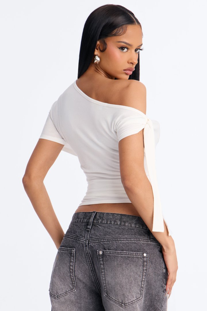 Make My Own Rules Tied Top - Off White