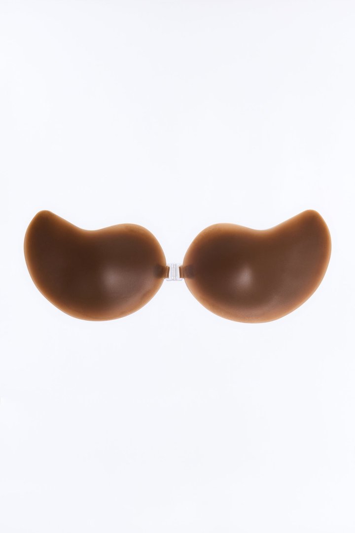 Strapless Adhesive Push Up Sticky Bra - Mocha