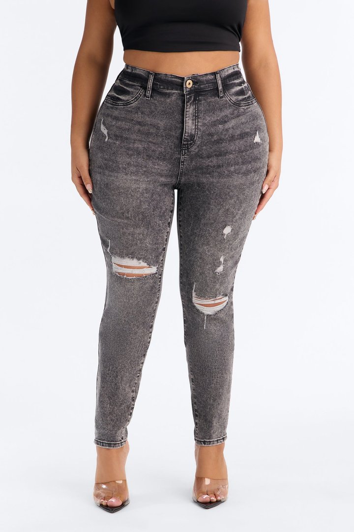 Tall Living Life High Stretch Skinny Jeans - Black Wash