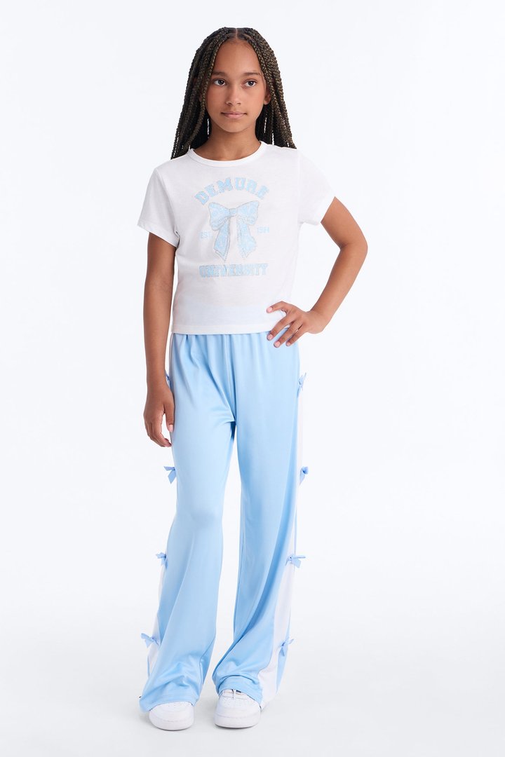 Mini Demure University Pant Set - Blue/combo