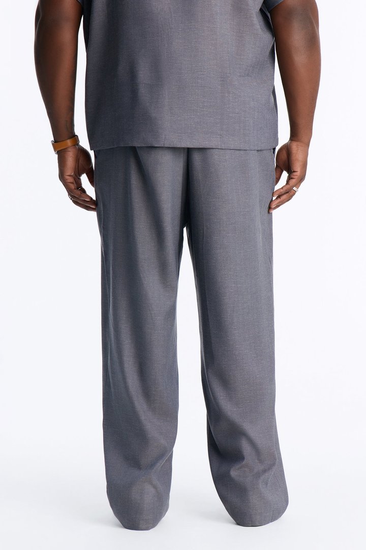 Laurel Linen Relaxed Pant - Navy/combo