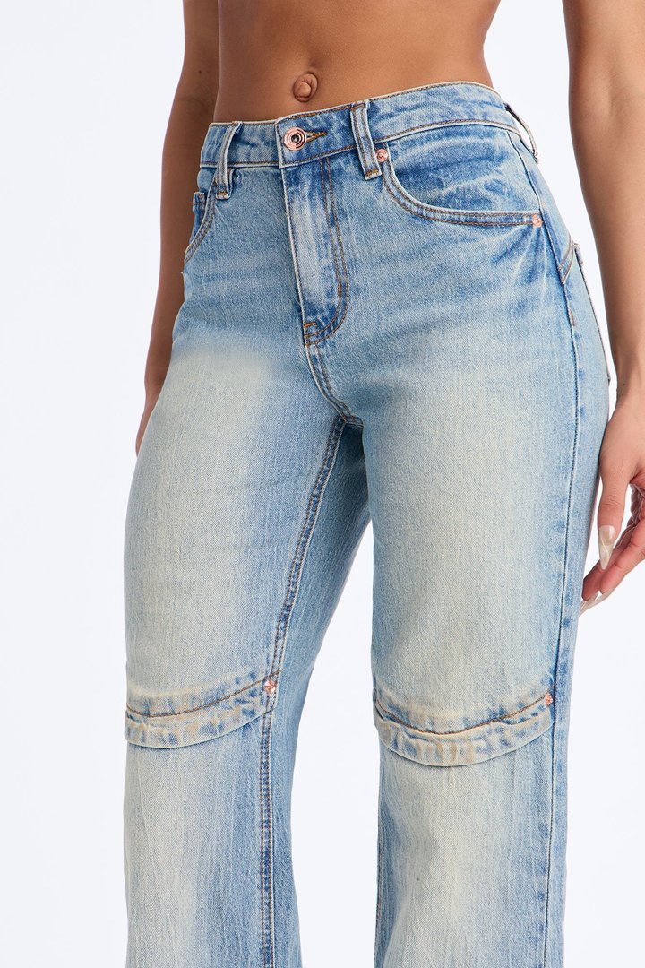 Malibu Tinted Stretch Flare Jeans - Medium Wash