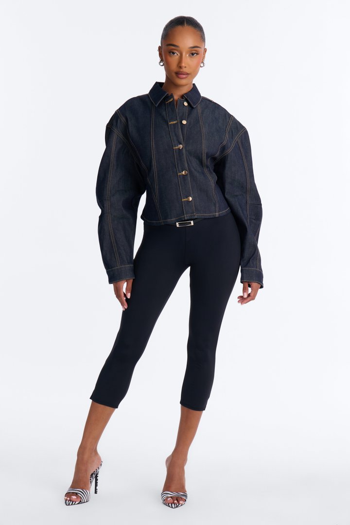 Premium Selvedge Barrel Denim Jacket - Dark Denim