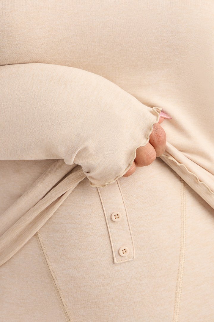 Between Us PJ Boxer Short Set - Oatmeal