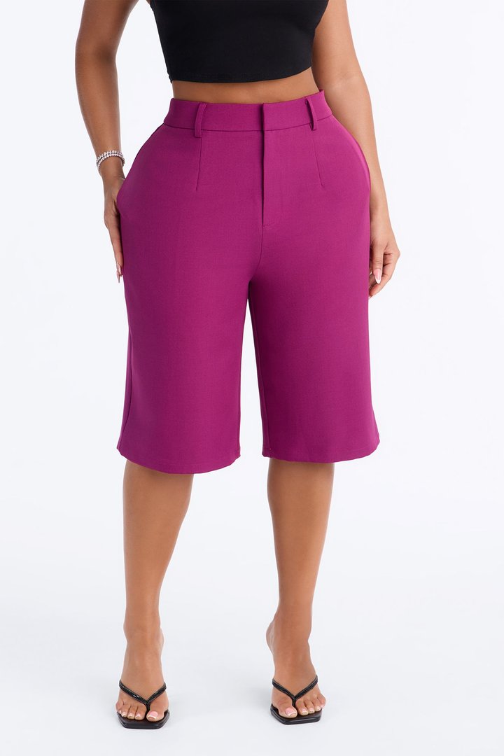 Paloma Twill Bermuda Short - Raspberry
