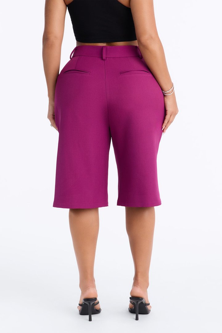 Paloma Twill Bermuda Short - Raspberry