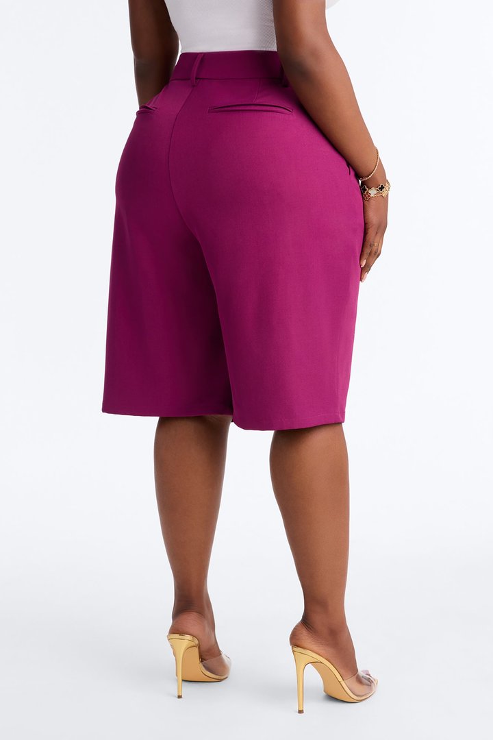 Paloma Twill Bermuda Short - Raspberry