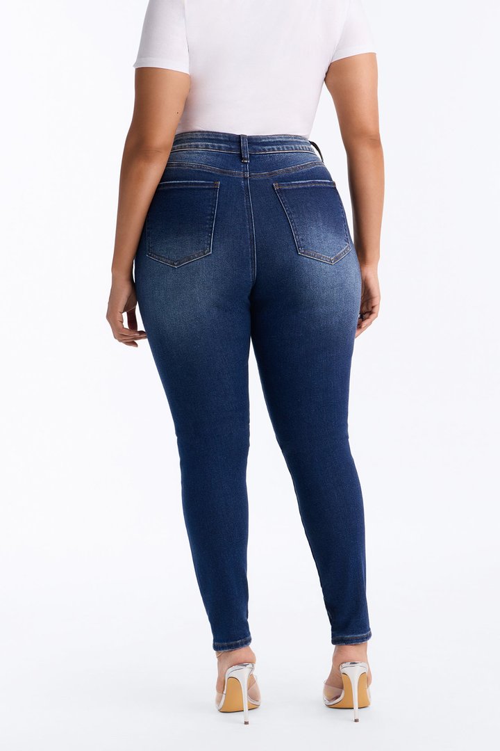 Tall Kalisha Stretch Ripped Skinny Jeans - Dark Wash