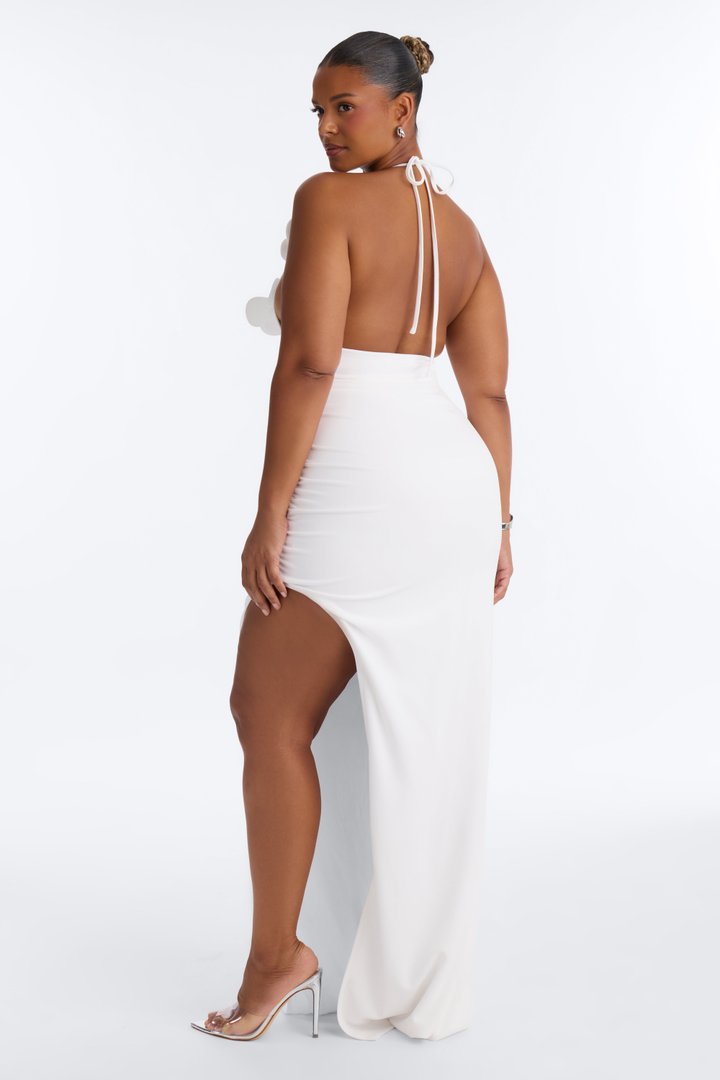 Celeste Crepe Floral Maxi Dress - Ivory