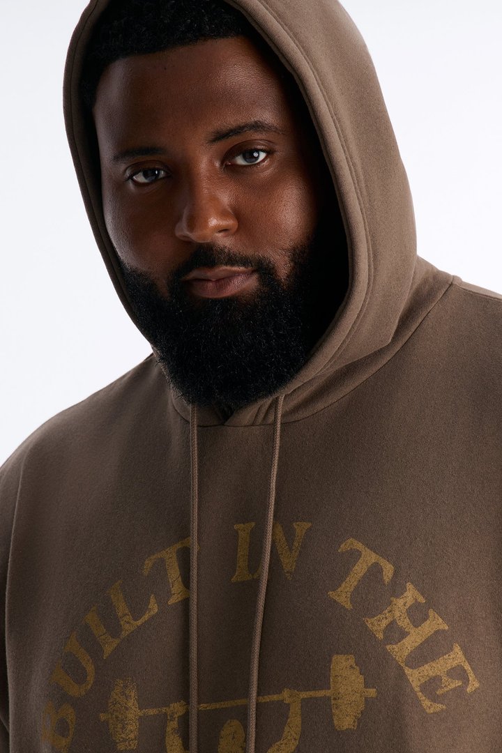 Life Is Better Washed Oversized Hoodie - Brown/combo