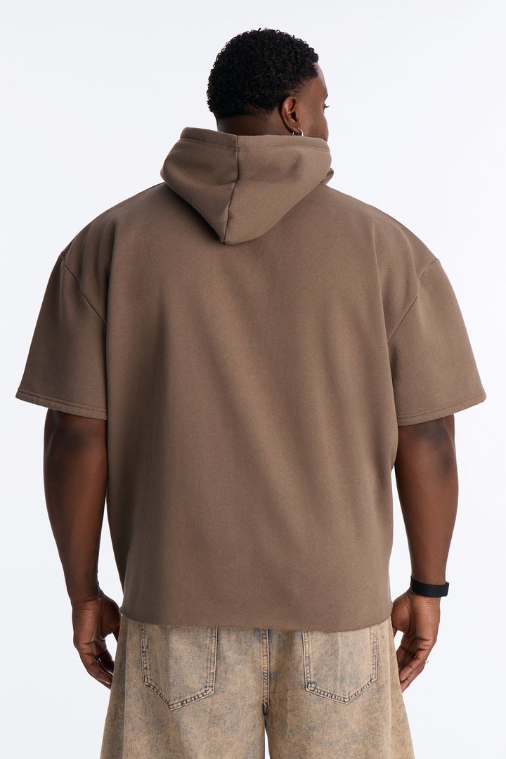 Life Is Better Washed Oversized Hoodie - Brown/combo
