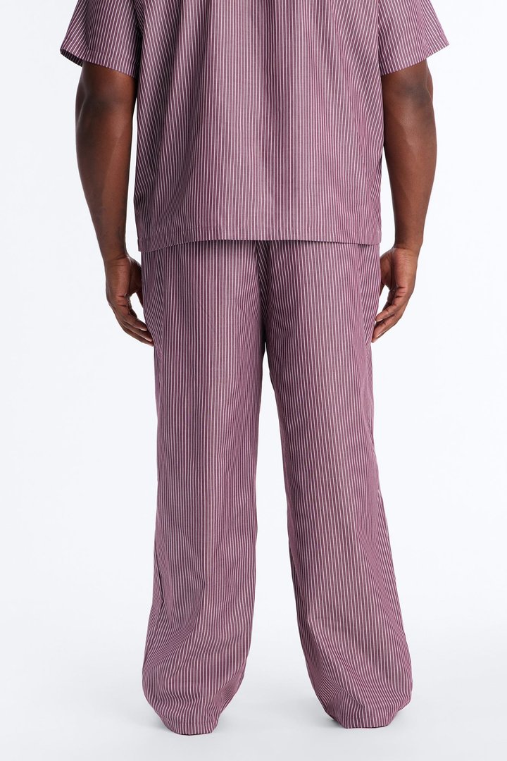 Monaco Relaxed Stripe Pant - Burgundy/combo