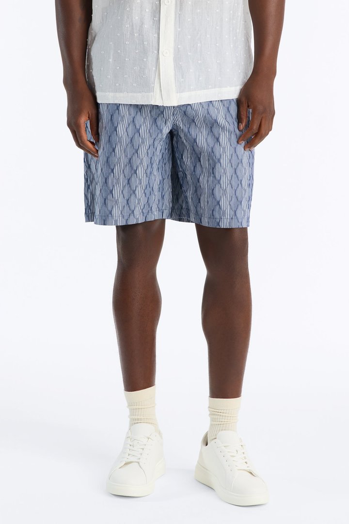 Harbor Stripe Relaxed Short - Navy/combo