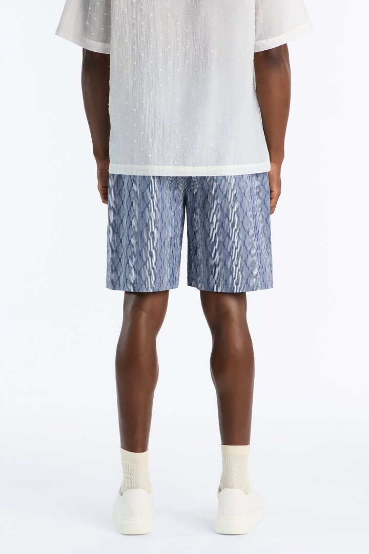 Harbor Stripe Relaxed Short - Navy/combo
