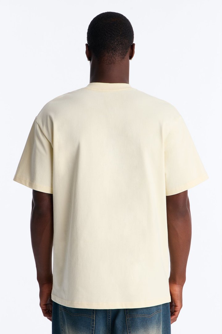 Hope Extra Heavyweight Oversized Short Sleeve Tee - Cream