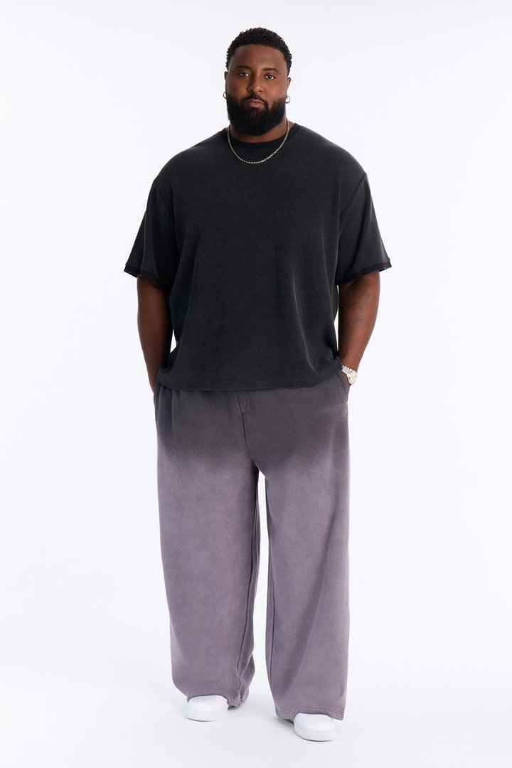 Kane Vintage Studded Baggy Sweatpant - Washed Black