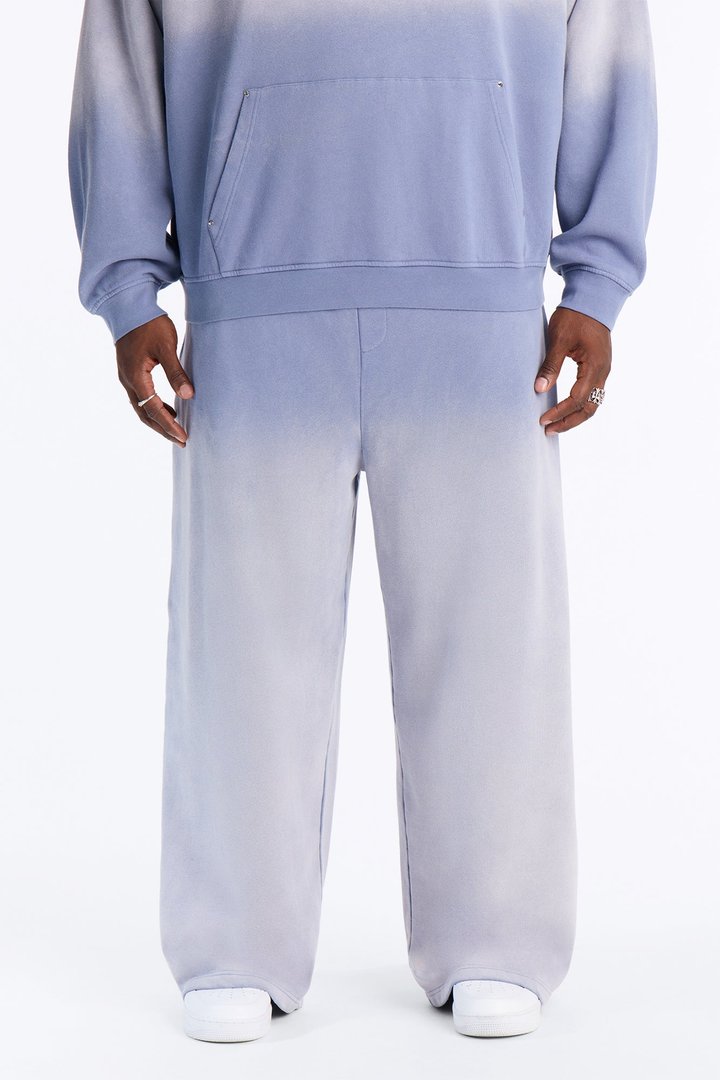 Kane Vintage Studded Baggy Sweatpant - Washed Blue