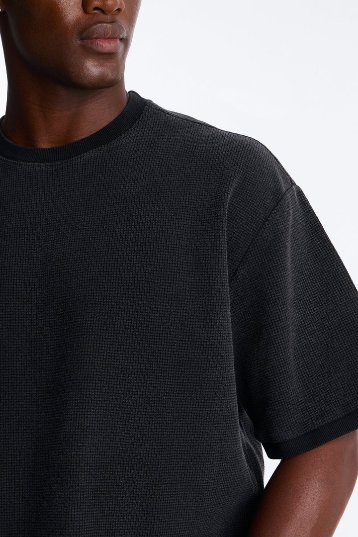 Classic Waffle Tee - Black