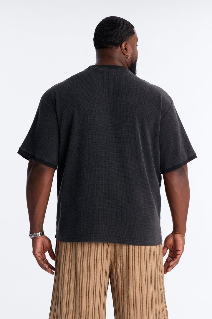 Classic Waffle Tee - Black