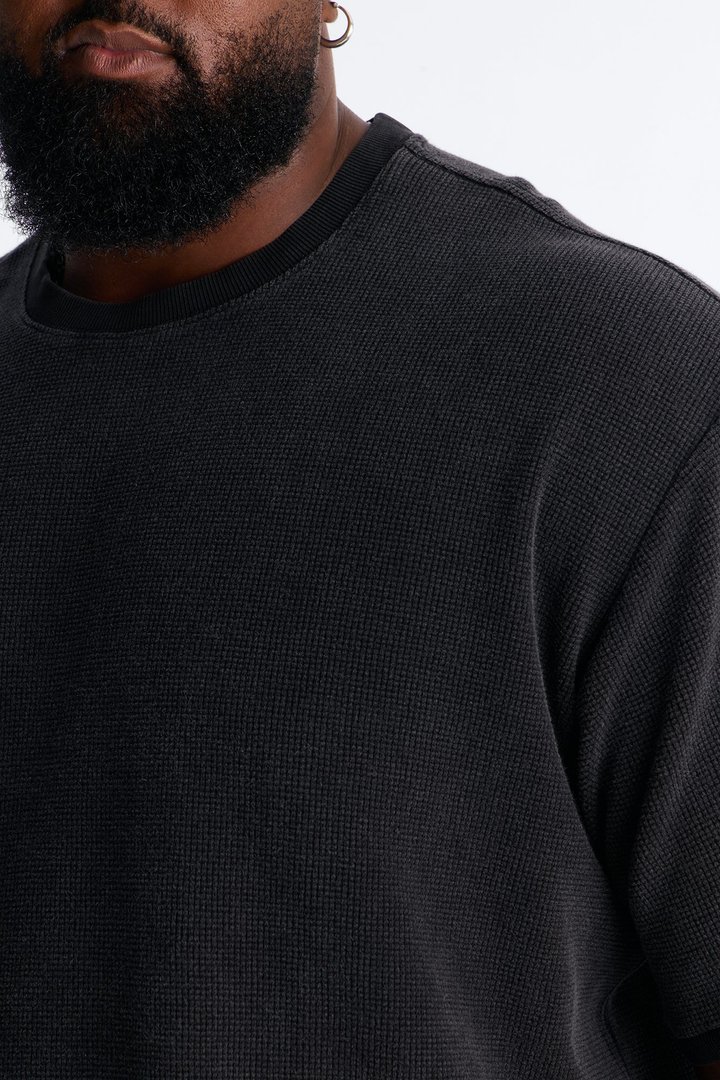 Classic Waffle Tee - Black